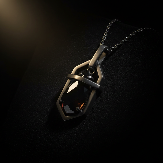 The Onyx Drop Pendant — onyx stone pendant necklace by Zovaire