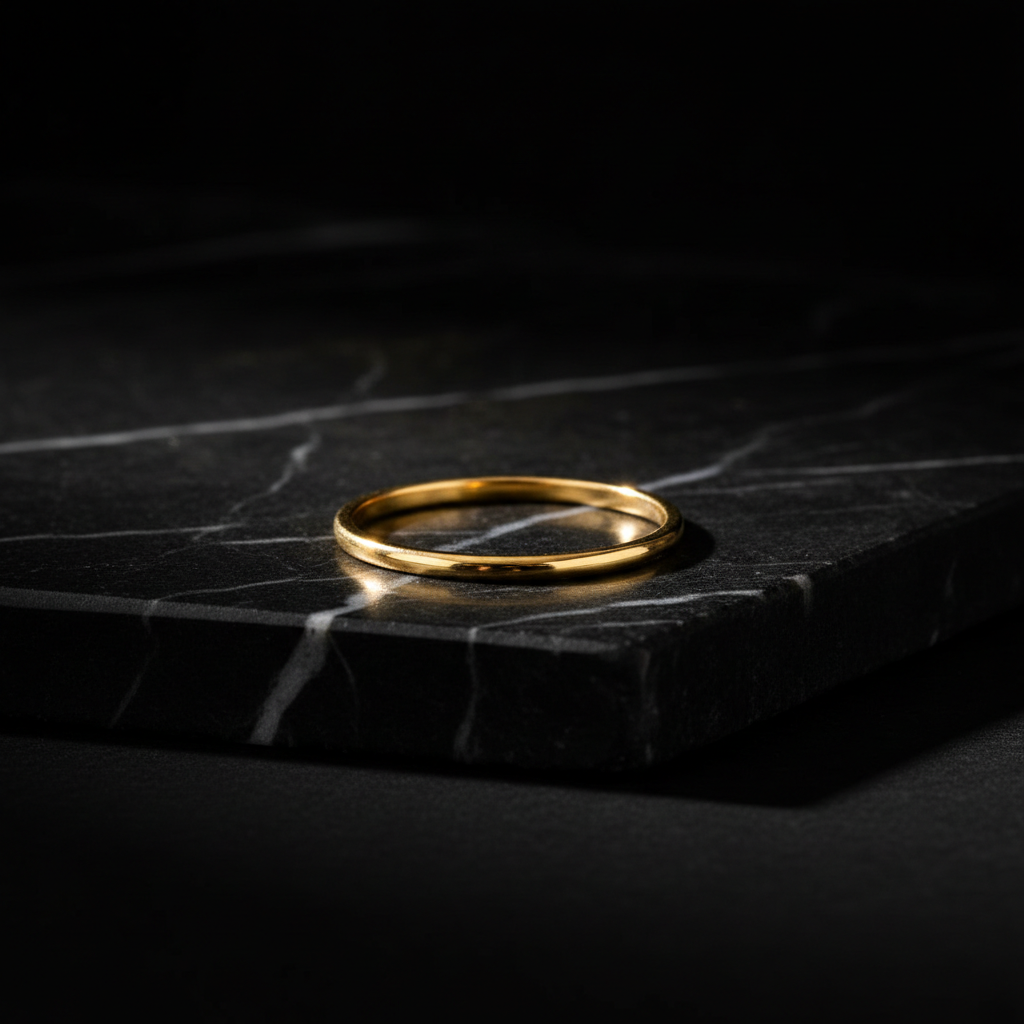 The Whisper Band — ultra-thin gold ring by Zovaire