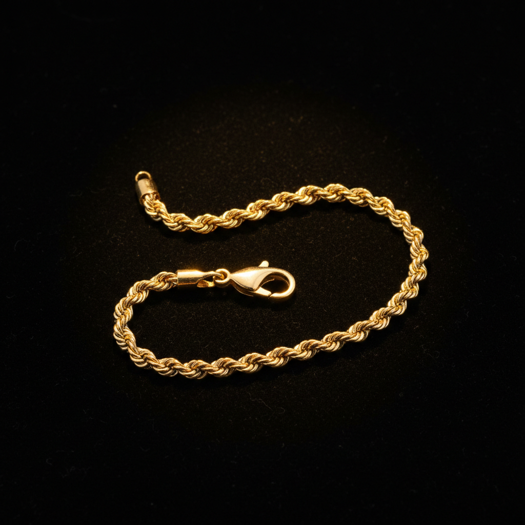 The Gold Rope Bracelet — gold rope chain bracelet by Zovaire